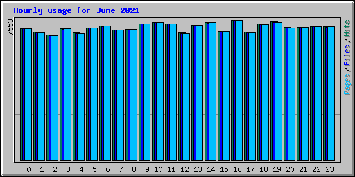 Hourly usage for June 2021