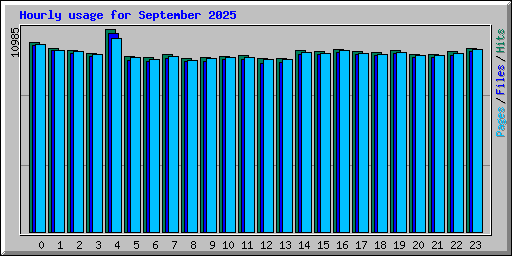 Hourly usage for September 2025